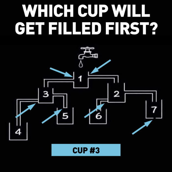 Which Cup Will Get Filled First?